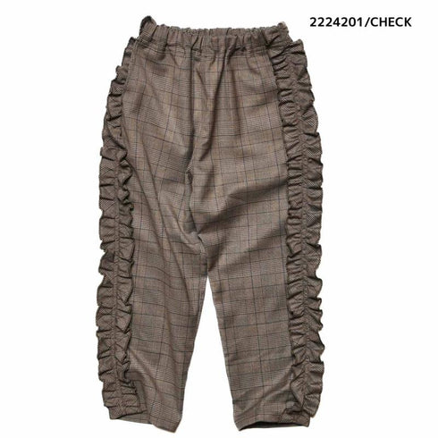 【130~150】★NEEDLEWORKS★ストレッチポリエステルチェックパンツ(2224201j)